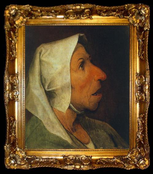 framed  BRUEGEL, Pieter the Elder Portrait of an Old Woman  gfhgf, ta009-2